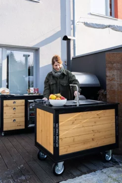 Der Merklinger Outdoor Modul "Toni" (2 Türen + Spülbecken – Armatur) -Cafiro Geschäft 014 dermerklinger holzbackofen grill pizzaofen spuelmodul outdoorkueche jpg