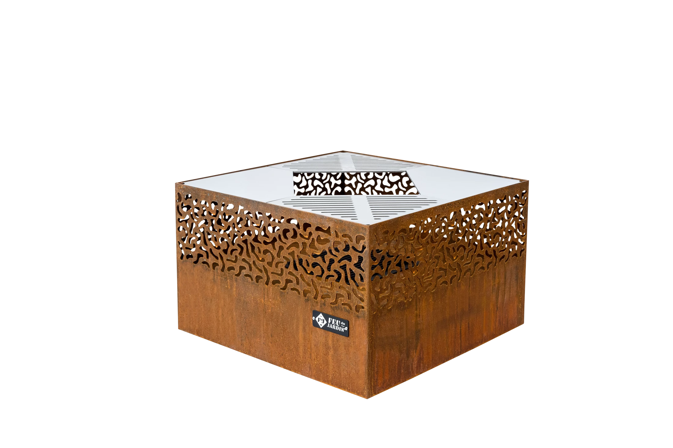 Feuerkorb Mit Grillplatte Feu Du Jardin CUBE 500 Inkl. Grillrost, Rost 1 Feuerkorb Mit Grillplatte Feu Du Jardin CUBE 500 Inkl. Grillrost, Rost