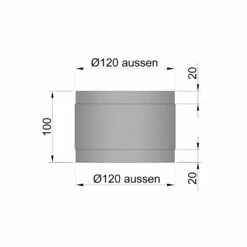 Verbindungsstück Rauchrohr Stahl Unlackiert -Cafiro Geschäft 12 8804xmo32mdlgohq