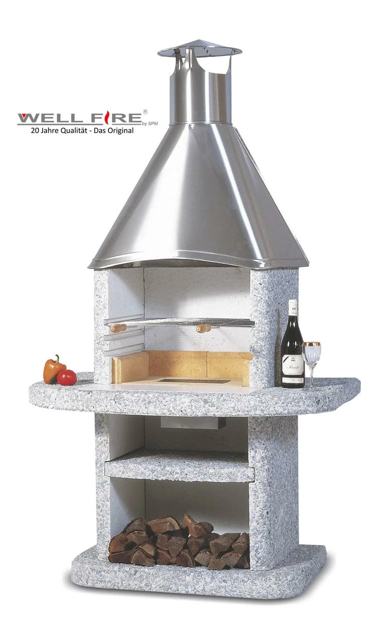 Grillkamin Wellfire AVANTA Mit Edelstahlhaube 1 Grillkamin Wellfire AVANTA Mit Edelstahlhaube
