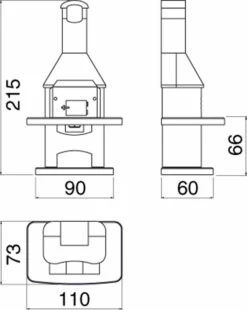 Grillkamin Wellifre NOVA QUATTRO 4 In 1 Braun, Mit Betonhaube -Cafiro Geschäft 1233 1