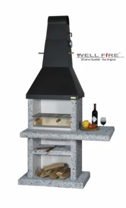 Grillkamin Wellfire PARTY QUATTRO 4 In 1 Mit Stahlhaube