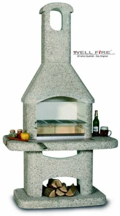 Grillkamin Wellfire NOVA Braun Mit Betonhaube