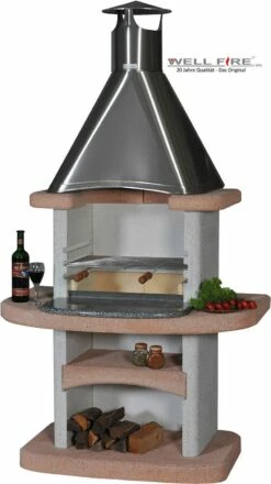 Grillkamin Wellfire ALEGRA Mit Edelstahlhaube