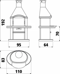 Grillkamin Wellfire DIORA Mit Edelstahlhaube 6 Grillkamin Wellfire DIORA Mit Edelstahlhaube -Cafiro Geschäft 1255 1