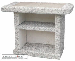 Beistelltisch Für Grillkamin TOSCANA Grau-weiß