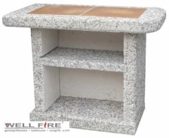 Beistelltisch Für Grillkamin AVANTA Rot-weiß