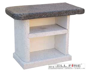 Beistelltisch Für Grillkamin ARDEA Mit Granitplatte 1 Beistelltisch Für Grillkamin ARDEA Mit Granitplatte