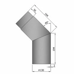 Rauchrohrbogen Stahl 45° Hellgrau -Cafiro Geschäft 13 241vrj7ef0x7uxzw