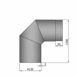 Rauchrohrbogen Stahl 2x 45° Hellgrau -Cafiro Geschäft 13 251oyigqwcaeot8w