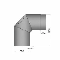 Rauchrohrbogen Stahl 2x 45° Hellgrau Mit Tür -Cafiro Geschäft 13 253bk9rtc4ml3ocd