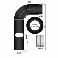 Rauchrohr Set Stahl 90° 700 X 300 Mm Schwarz, Gezogen, Kurz 5 Rauchrohr Set Stahl 90° 700 X 300 Mm Schwarz, Gezogen, Kurz -Cafiro Geschäft 13 432kksennkitq4dn