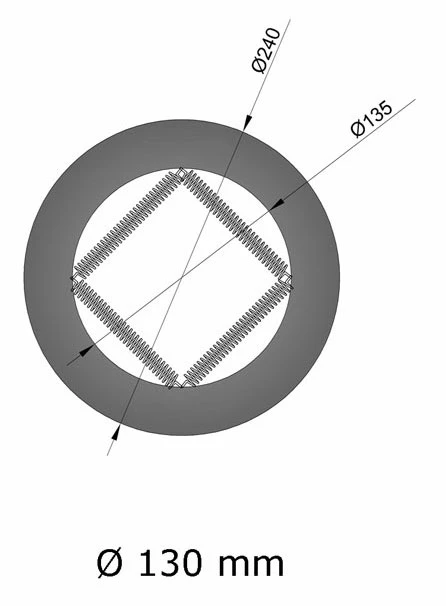 Wandrosette Stahl Mit Feder Hellgrau 5 Wandrosette Stahl Mit Feder Hellgrau – Bild 5