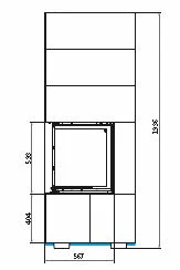 Kaminbausatz Brunner Systemkamin BSK 03 Eck Kamin Rechts Schiebetür, 12 KW 12 Kaminbausatz Brunner Systemkamin BSK 03 Eck Kamin Rechts Schiebetür, 12 KW – Bild 12