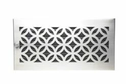 Warmluftgitter 45 X 23 Cm Schwarz Designblende Edelstahl Matt