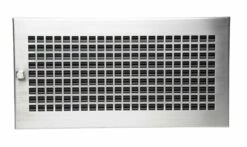 Warmluftgitter 45 X 23 Cm Schwarz Designblende D3 Edelstahl Matt