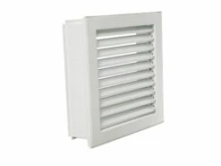 Kaltluftgitter Stahl Putzbündig Weiß