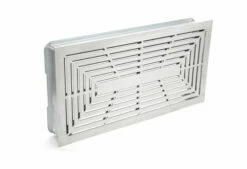 Design Lüftungsgitter 45 X 23 Cm Mit Einbaurahmen Weiß - Weiß