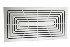 Design Lüftungsgitter 45 X 23 Cm Mit Einbaurahmen Edelstahl Matt - Schwarz