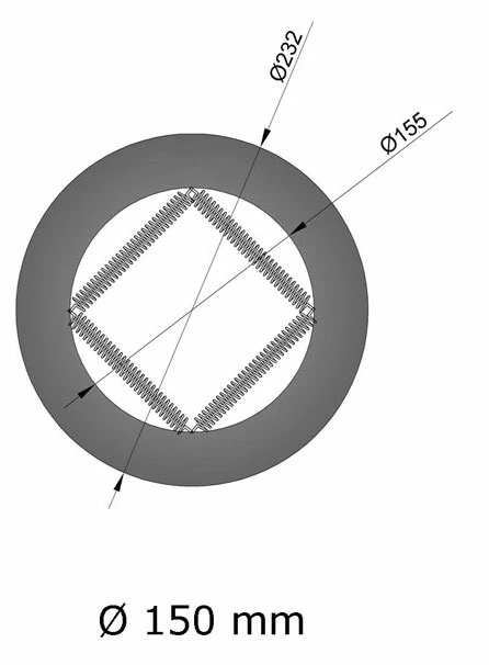 Wandrosette Stahl Mit Feder Hellgrau 4 Wandrosette Stahl Mit Feder Hellgrau – Bild 4
