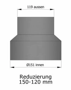 Reduzierung Rauchrohr Stahl Hellgrau, Weit-eng -Cafiro Geschäft 15 910iyrptwkjj1zdq