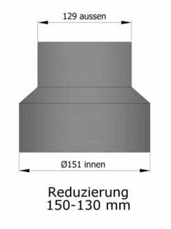 Reduzierung Rauchrohr Stahl Hellgrau, Weit-eng -Cafiro Geschäft 15 915lg0fxrlu66mlf