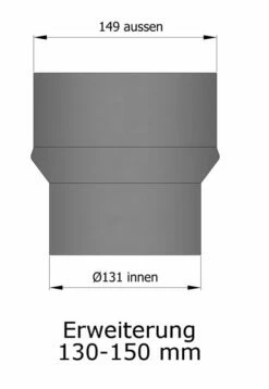 Erweiterung Rauchrohr Stahl Hellgrau, Eng-weit -Cafiro Geschäft 15 933ivevb9y0b3ulf