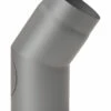 Rauchrohrbogen Stahl 33° Ø 150 Mm Hellgrau Mit Tür