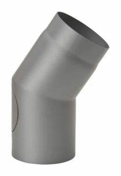 Rauchrohrbogen Stahl 33° Ø 150 Mm Hellgrau Mit Tür