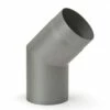 Rauchrohrbogen Stahl 45° Hellgrau
