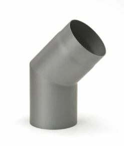 Rauchrohrbogen Stahl 45° Hellgrau