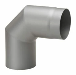 Rauchrohrbogen Stahl 2x 45° Hellgrau