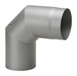 Rauchrohrbogen Stahl 2x 45° Hellgrau Mit Tür -Cafiro Geschäft 1753 1