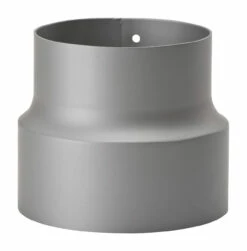 Reduzierung Rauchrohr Stahl Hellgrau, Weit-eng