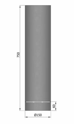 Rauchrohr Stahl 750 Mm Ø 150 Mm Schwarz Mit Kondensring 5 Rauchrohr Stahl 750 Mm Ø 150 Mm Schwarz Mit Kondensring -Cafiro Geschäft 1836 1