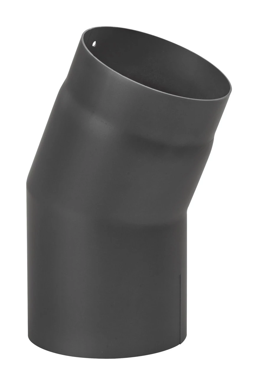 Rauchrohrbogen Stahl 22° Schwarz 1 Rauchrohrbogen Stahl 22° Schwarz