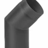 Rauchrohrbogen Stahl 45° Schwarz