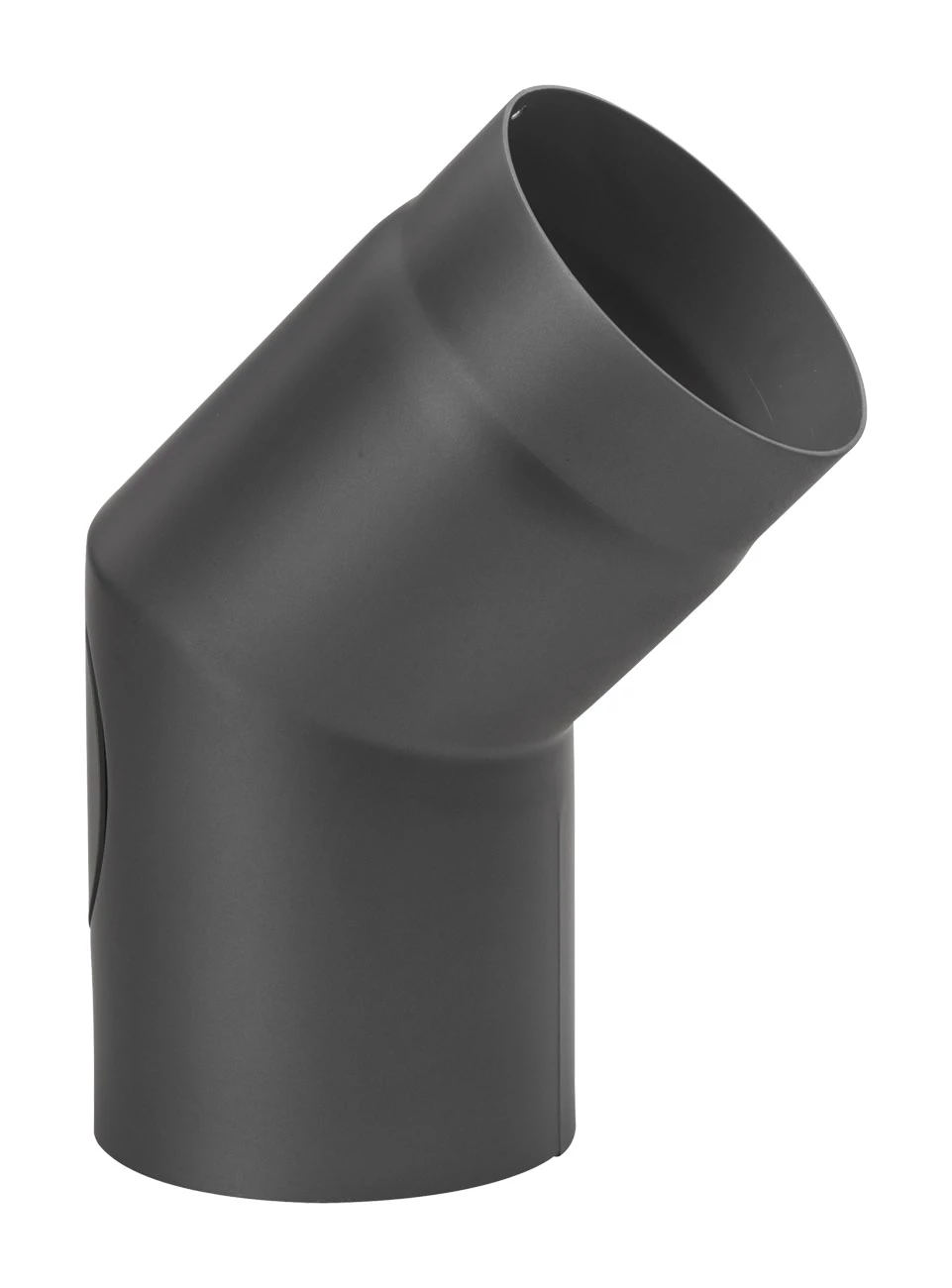 Rauchrohrbogen Stahl 45° Mit Tür Schwarz 1 Rauchrohrbogen Stahl 45° Mit Tür Schwarz