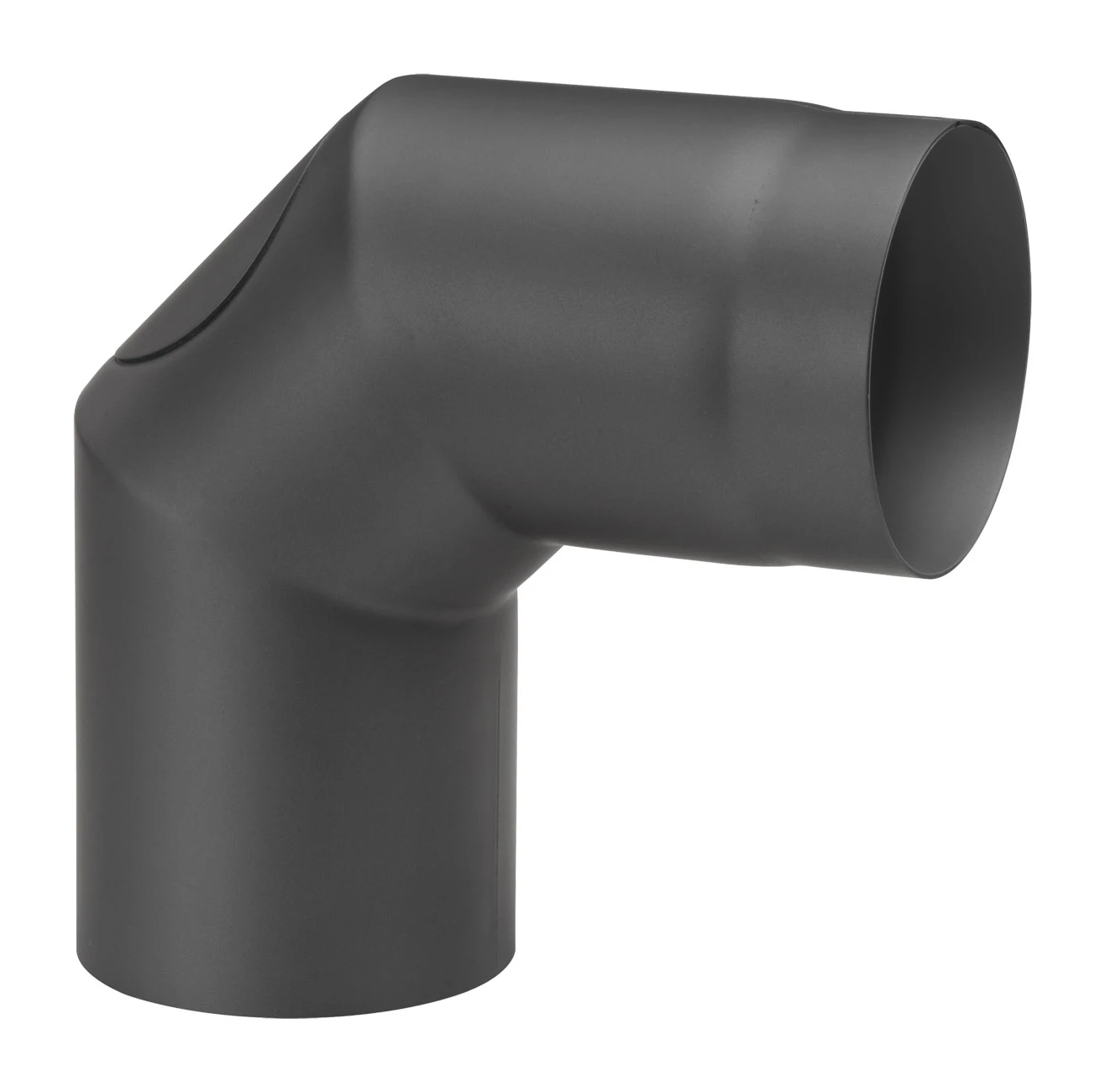 Rauchrohrbogen Stahl 2x 45° Schwarz Mit Tür 3 Rauchrohrbogen Stahl 2x 45° Schwarz Mit Tür – Bild 3