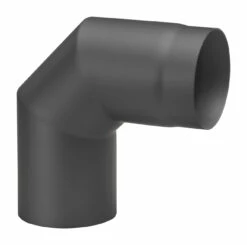 Rauchrohrbogen Stahl 2x 45° Schwarz