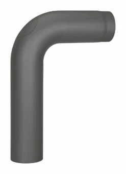 Anschlussrohr Stahl 90° 700 X 500 Mm Ø 150 Mm Schwarz, Gezogen Mit Tür