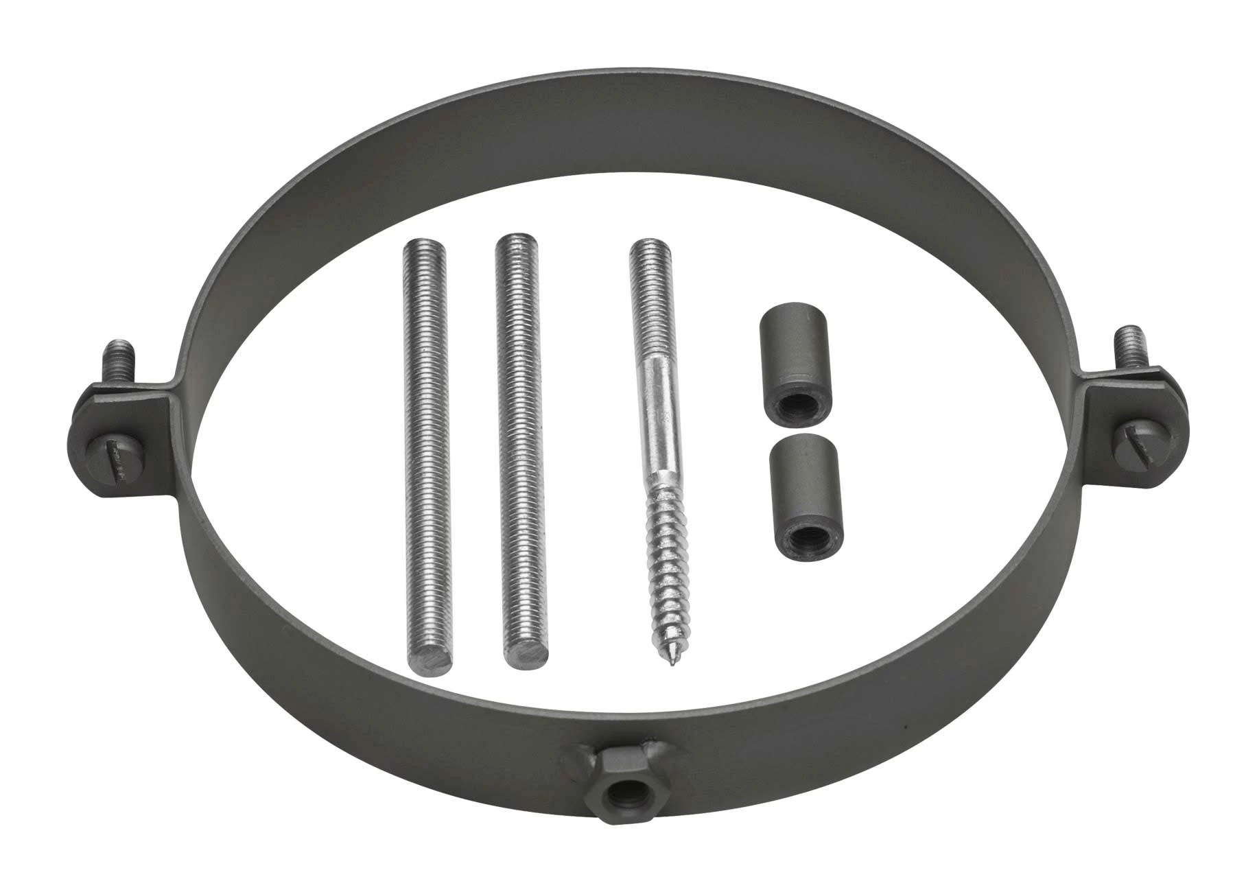 Halteschellen Set Für Rauchrohr Stahl Schwarz 1 Halteschellen Set Für Rauchrohr Stahl Schwarz