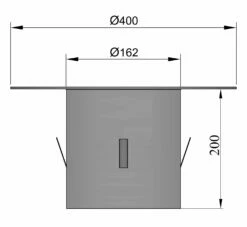 Deckenanschluss Rauchrohr Stahl Ø 150 Mm Schwarz -Cafiro Geschäft 1890 1