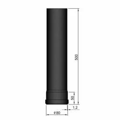 Pellet-Ofenrohr Stahl 500 Mm Schwarz -Cafiro Geschäft 19 130niuq7iqfbnhtk