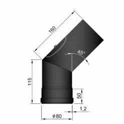 Pellet-Ofenrohrbogen Stahl 45° Schwarz Mit Putztür 7 Pellet-Ofenrohrbogen Stahl 45° Schwarz Mit Putztür -Cafiro Geschäft 19 242p6plbuwpryvhq