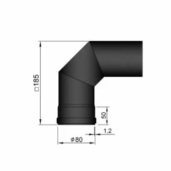 Pellet-Ofenrohrbogen Stahl 90° Schwarz 5 Pellet-Ofenrohrbogen Stahl 90° Schwarz -Cafiro Geschäft 19 250iops2f8ldqxou