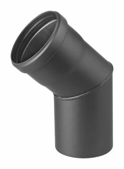 Pellet-Ofenrohrbogen Stahl 45° Schwarz