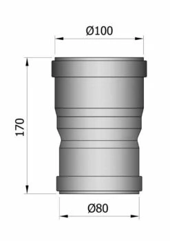 Steckverbinder, Reduzierung, Steckende-Steckende Für Pelletrohr Schwarz -Cafiro Geschäft 196c2c06341a3e4ca4fac6a71081807e