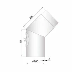 Rauchrohrbogen Stahl 45° Unlackiert Mit Tür -Cafiro Geschäft 26 242evt5t5h9qtlwx