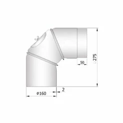 Rauchrohrbogen Stahl Verstellbar 0-90° Unlackiert Mit Tür -Cafiro Geschäft 26 262ldy6afbjq6hcv